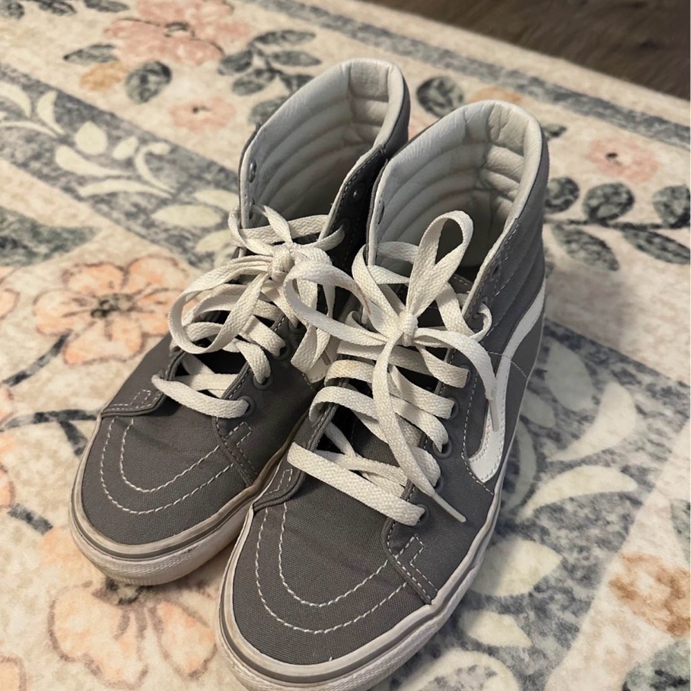 Vans Charcoal High-Tops with White Details